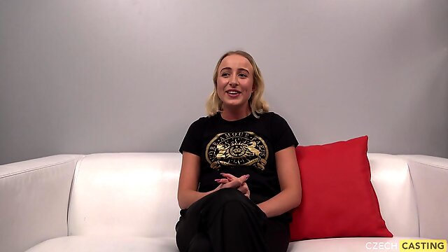 Blonde European beauty at anal casting - POV ass fucking with cumshot