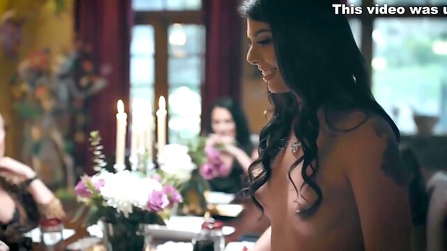 Mom makes her teen stepdaughter serve the guests naked