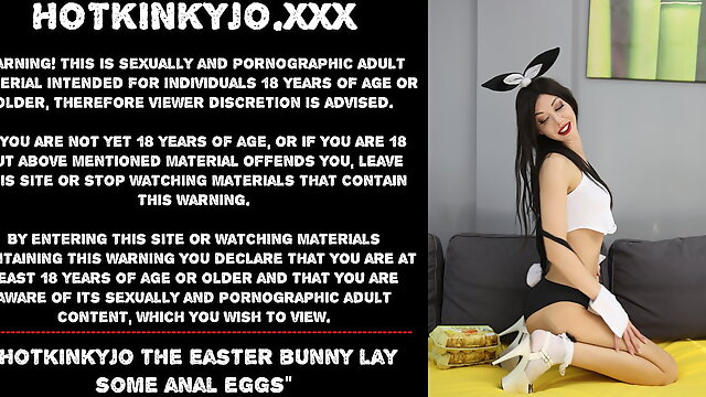 Hotkinkyjo the Easter bunny lay some anal eggs