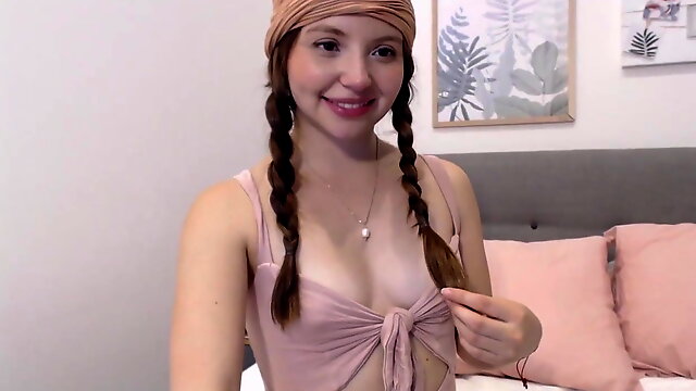 Cute baby becomes slutty on cam