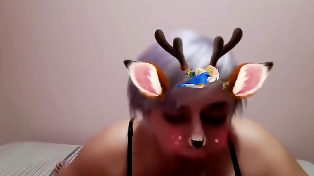 Diva in sexy fishnet FACIAL, BJ, AND DOGGY POV SnapChat filter