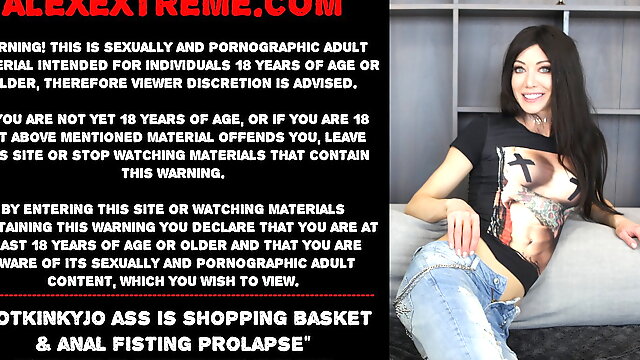 Hotkinkyjo ass is shopping basket replacement & anal dildo