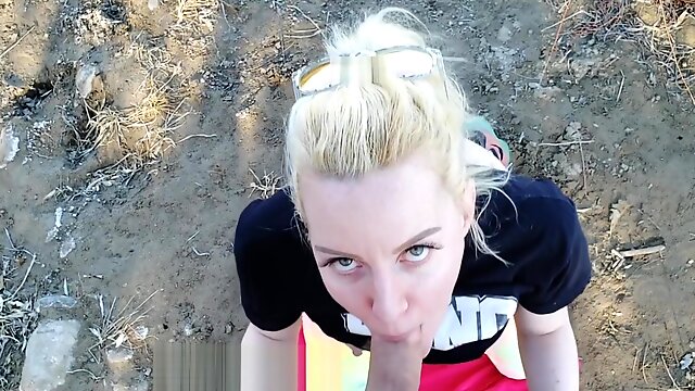 Risky Blowjob on Public Bike Trail - OurDirtyLilSecret