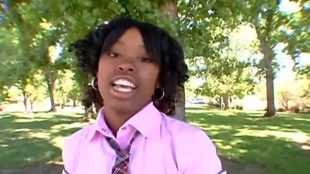 Nasty ebony schoolgirl porn video