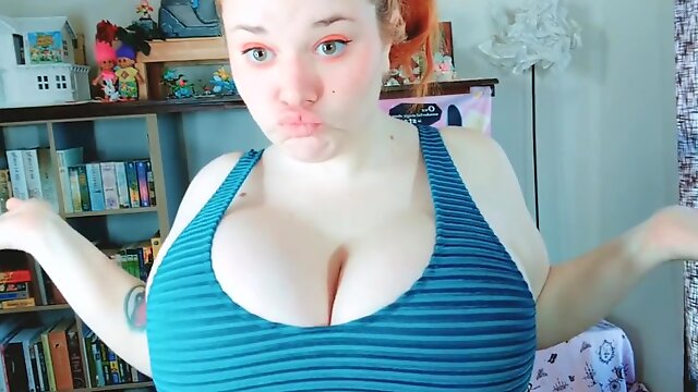 Czech girl next door with incredible bust Penny Brown teasing on webcam