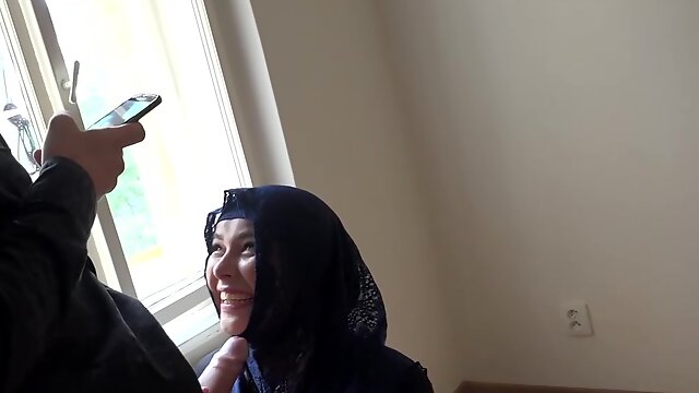 Nikky Dream is wearing a head scarf while fucking a man, because it turns him on