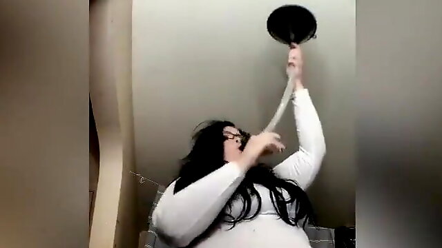 HORNY SSBBW IN TIGHT DRESS FEEDING