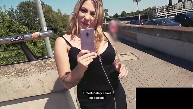Hot German Slut Agrees To Fuck in Public!