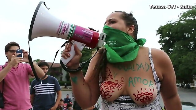 Topless Tetazo demo in Salta Argentina