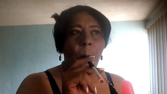 Mature Shemale Smoking