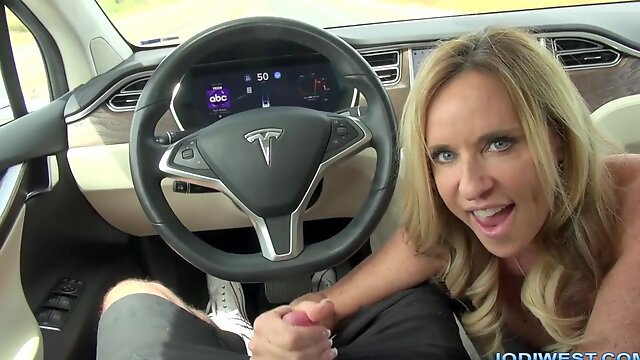 Jodi West Shows The Benefits Of Having A Self Driving Tesla - JodiWest