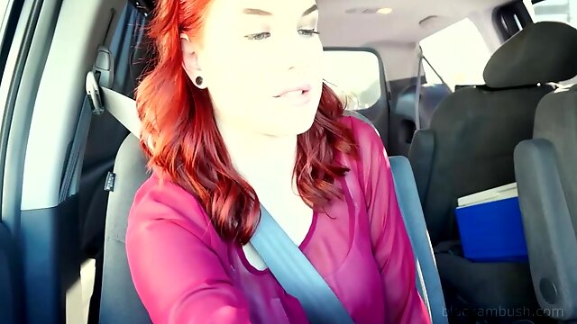 Cute 18 yo Redhead Jules Gets Fucked In Parking Lot By Big Black Cock!