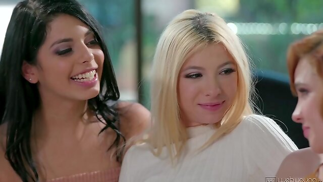 Gina Valentina, Kenzie Reeves and Cadey Mercury like to have threesomes, every once in a while