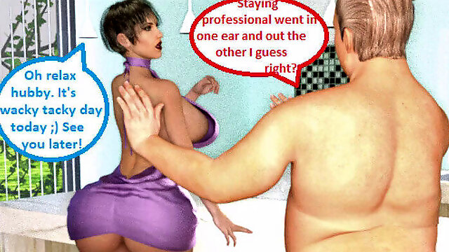 3 dimensional Comic: Cuckold Wife Gets dirty With Her manager On Wacky Ta