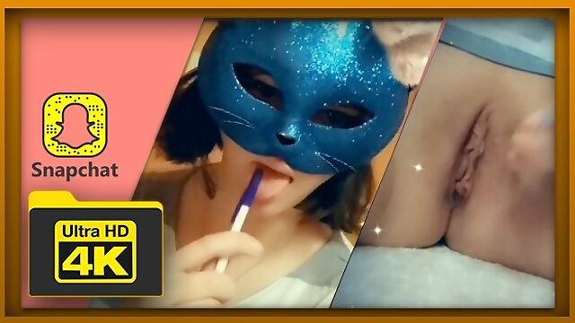 Stories Snapchat №31 Берет ручку в ротик после мастурбации пизды