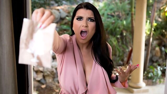 Talented big-boobed MILF Romi Rain jumps on a long young boner