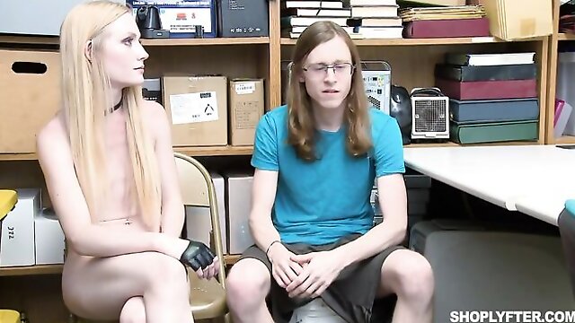 Spicy blonde chick Emma Starletto nicely fucked in the office