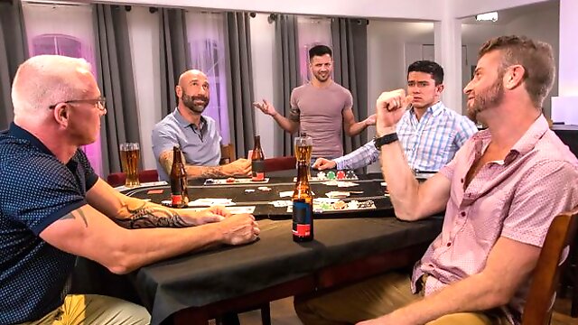 Poker night 3some with Casey Everett, Link Parker, and Ryan Carter