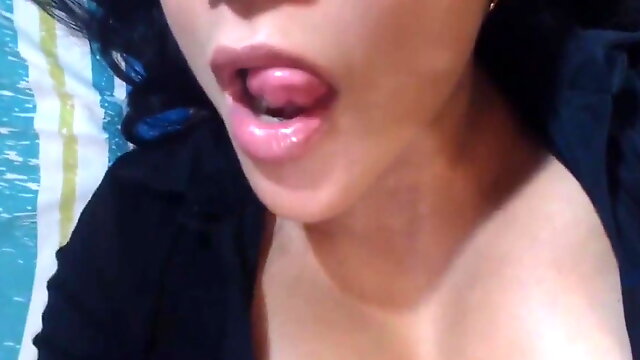 Gorgeous Latina MILF Teasing On Webcam 