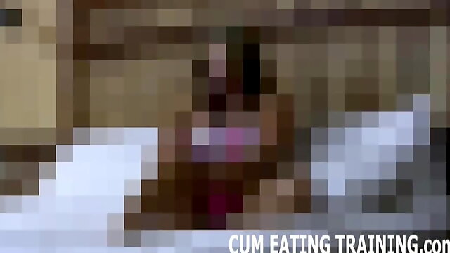 Femdom Own Cum Eat