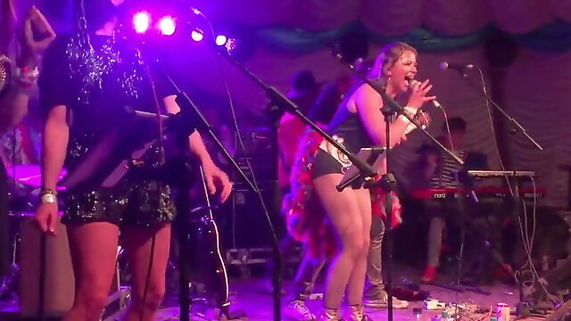 Sexy Women singing in Tight Lingerie