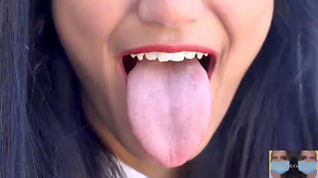 The sexiest Tongue in Adult Video - Viva Athena Tongues Eggplant Emoji