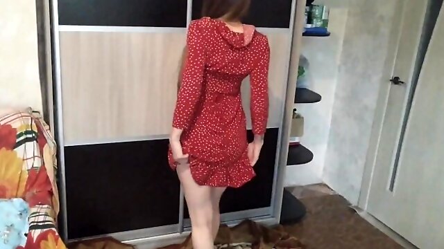Hard fuck the wife in red dress