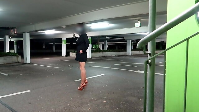 Ladyboy Cum In Public, Sperm, Dress