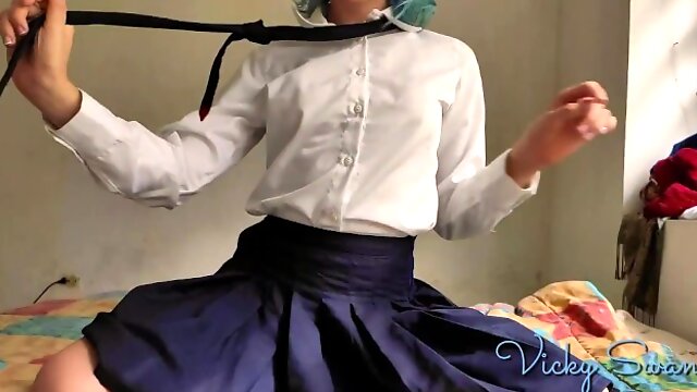 Schoolgirl Uniform Solo, Schoolgirl Strip