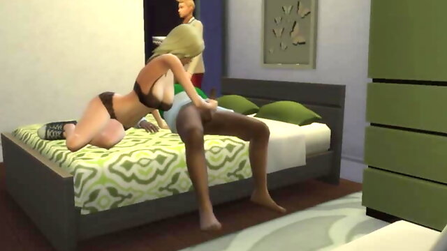 BBC blonde sim sucks dick Husband watches