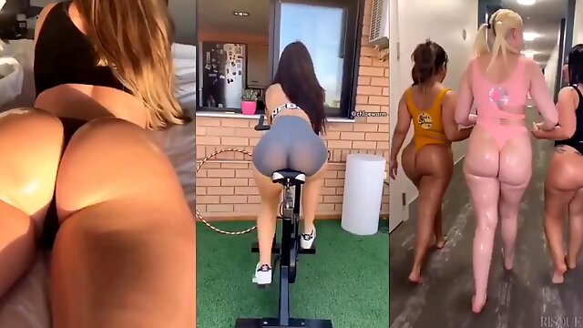 Big bum multi screen compilation