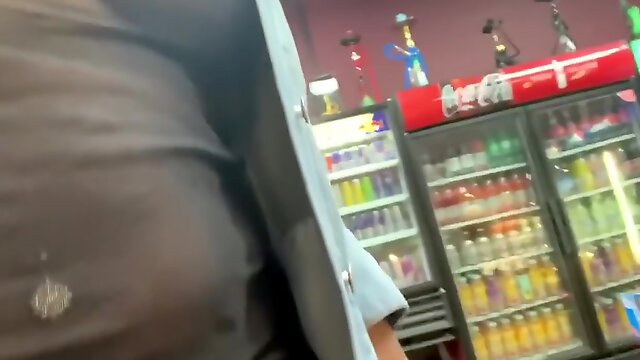 Walking In The Public Corner Store With My Clit Sucker In My Pussy