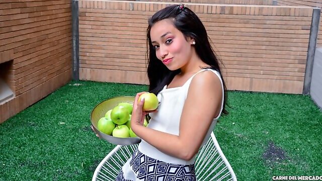 Sensual porn casting with a beautiful brunette Milena Alvarez