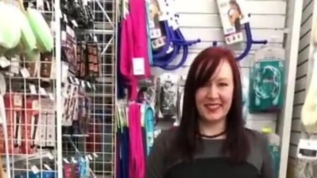 Takes facial in public store cumwalk then flashes pussy