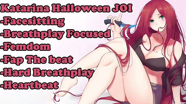 Katarinas Halloween (Hentai JOI) (League of Legends) [Femdom, Facesitting, Breathplay, Smotherbox)