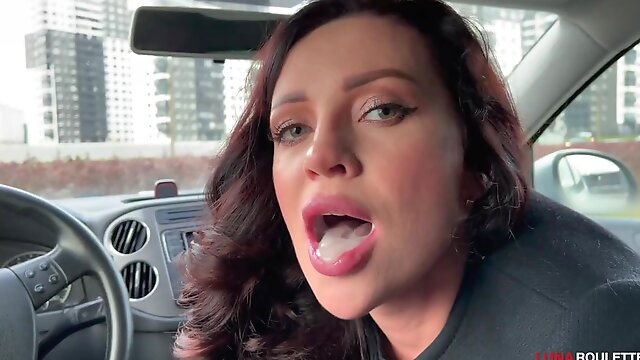 Blowjob And Cum Swallowing In The Car. What Could Be Better?
