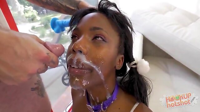Tiny Black Girl Gets Brutal Anal With Bryan Gozzling