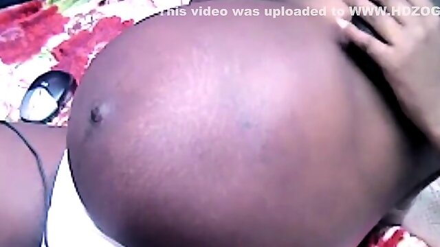 Busted Ebony African Vixxen Pregnant Areolas Thick Nipples