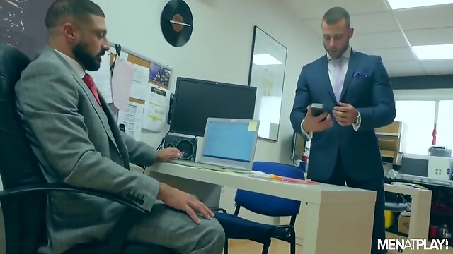 Marco Napoli Gets Banged By Diego Reyes On His Own Desk