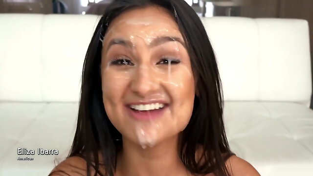 Cum Covered Face