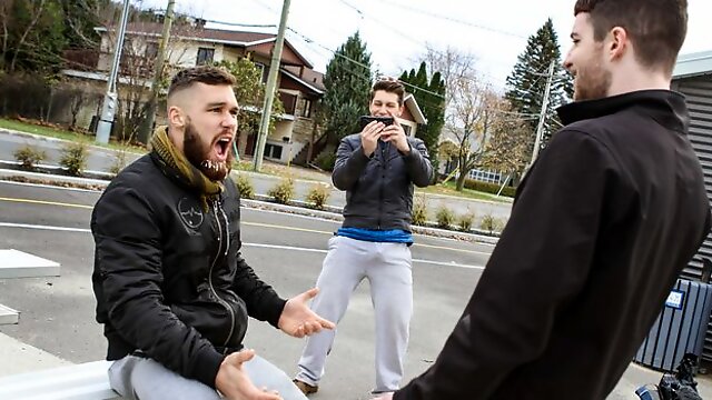 Post-prank anal fucking with hot dudes Thyle Knoxx and Morgan Blake