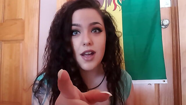ASMR sexy girl with curly hair perfect body nails and makeup