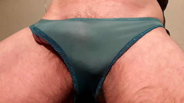Playing with my blue pantie