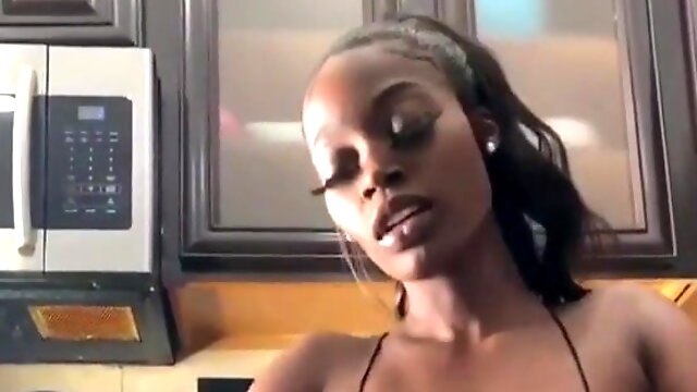 Black Girl Swallows Cum