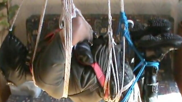 Hogtied soldier gets a flying - 2
