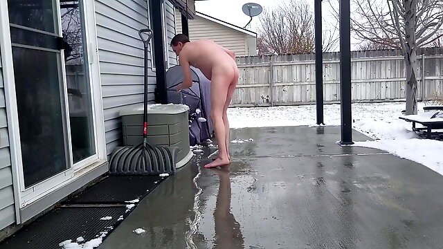 Micropenis Jeffery Heuett Shoveling Snow Naked