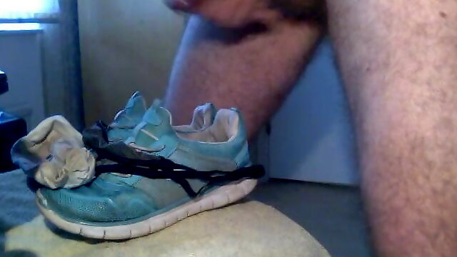 Fun with smelly girls running shoes and socks 