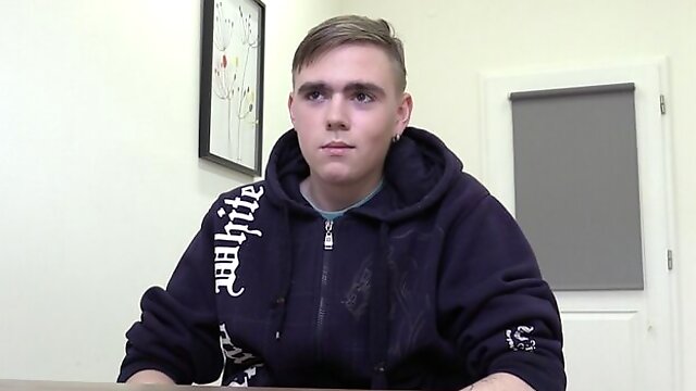 Tatted-up twink eats cum and gets fucked savagely