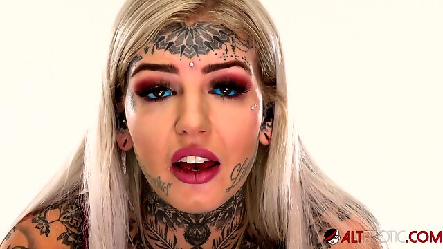 Amber Luke 666 Face Tattoo