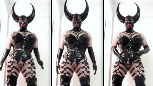 CD Demon Latex Rubber Doll Mistress Devil Fetish Queen
